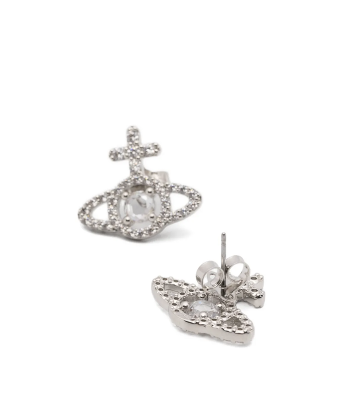 OLYMPIA CZ EARRINGS PLATINUM / WHITE