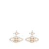 VIVIENNE WESTWOOD OLYMPIA CZ EARRINGS GOLD / WHITE CHAMPAGNE