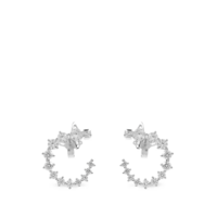 VIVIENNE WESTWOOD LYDIA EARRINGS PLATINUM / WHITE