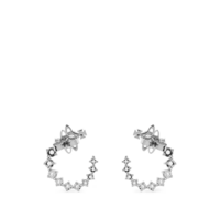VIVIENNE WESTWOOD LYDIA EARRINGS PLATINUM / WHITE