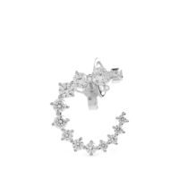 VIVIENNE WESTWOOD LYDIA EARRINGS PLATINUM / WHITE