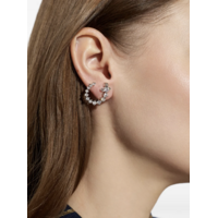 VIVIENNE WESTWOOD LYDIA EARRINGS PLATINUM / WHITE