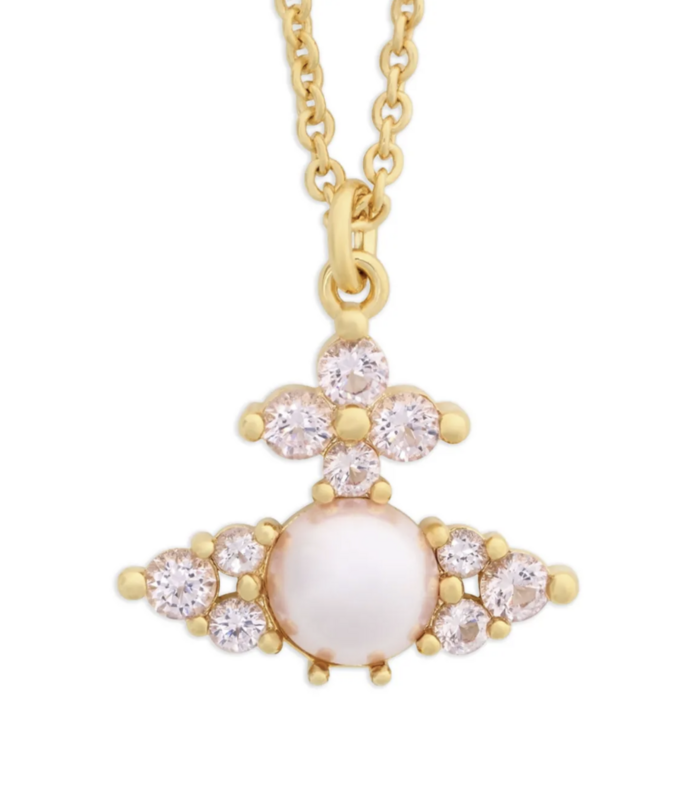 FEODORA PENDANT GOLD / CHAMPAGNE CZ / PINK