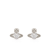 VIVIENNE WESTWOOD ARIELLA EARRINGS PLATINUM / WHITE CZ /CRYSTAL
