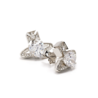 ARIELLA EARRINGS PLATINUM / WHITE CZ /CRYSTAL