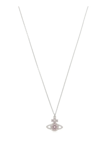VIVIENNE WESTWOOD valentina orb pendant platinum/pink/white cz
