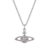 VIVIENNE WESTWOOD MINI BAS RELIEF PENDANT PLATINUM / VIOLET CRYSTAL