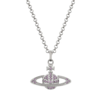 MINI BAS RELIEF PENDANT PLATINUM / VIOLET CRYSTAL