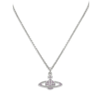 MINI BAS RELIEF PENDANT PLATINUM / VIOLET CRYSTAL
