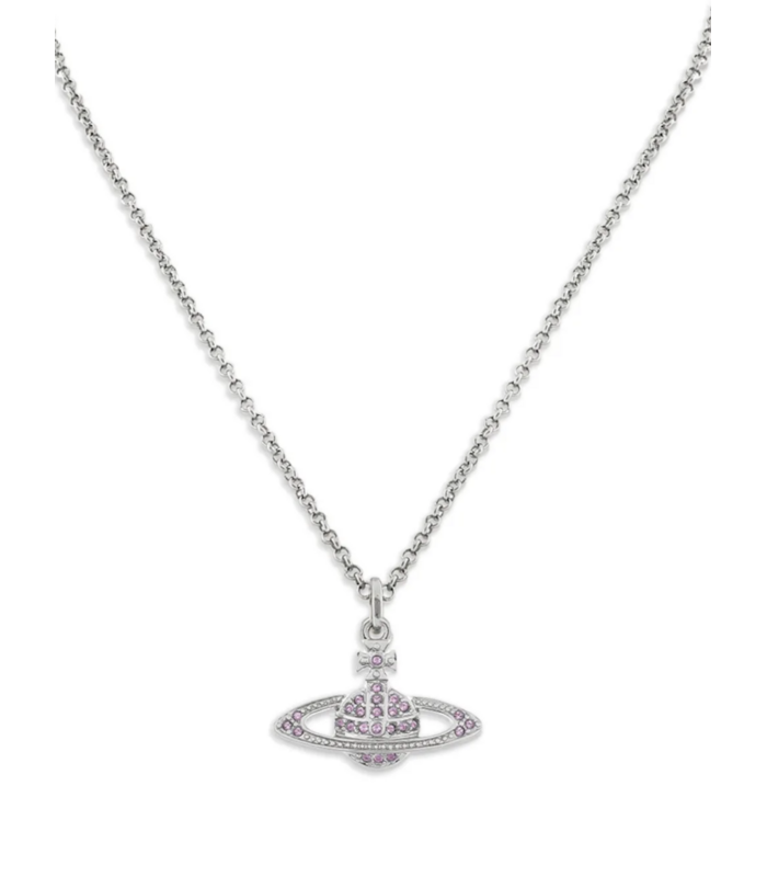 MINI BAS RELIEF PENDANT PLATINUM / VIOLET CRYSTAL