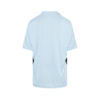 MARTINE ROSE MARTINE ROSE WOMENS HALF STRETCH FOOTBALL TOP BLUE LIGHT BLUE
