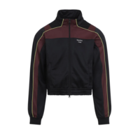 SHRUNKEN TRACK JACKET BLACK BURGUNDY