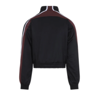SHRUNKEN TRACK JACKET BLACK BURGUNDY