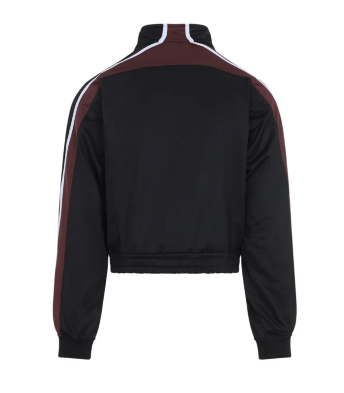 SHRUNKEN TRACK JACKET BLACK BURGUNDY