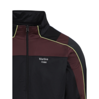 SHRUNKEN TRACK JACKET BLACK BURGUNDY