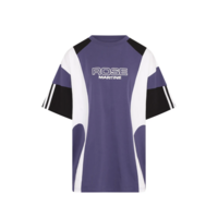 OVERSIZED PANELLED T-SHIRT PURPLE INDIGO
