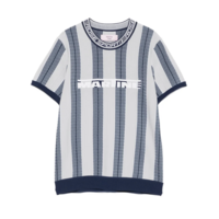 LOGO TIGHT T-SHIRT BLUE GREY