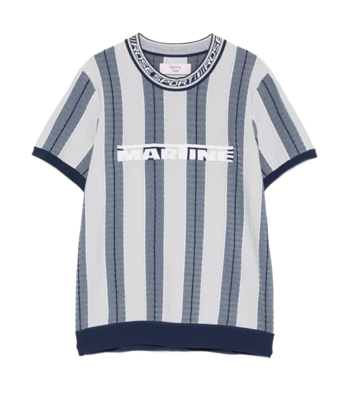 LOGO TIGHT T-SHIRT BLUE GREY