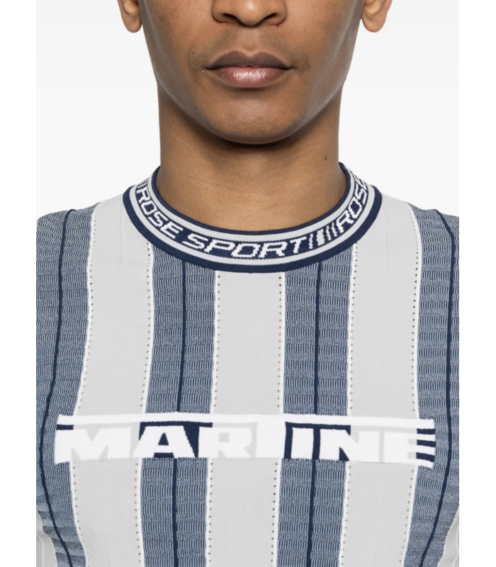 LOGO TIGHT T-SHIRT BLUE GREY