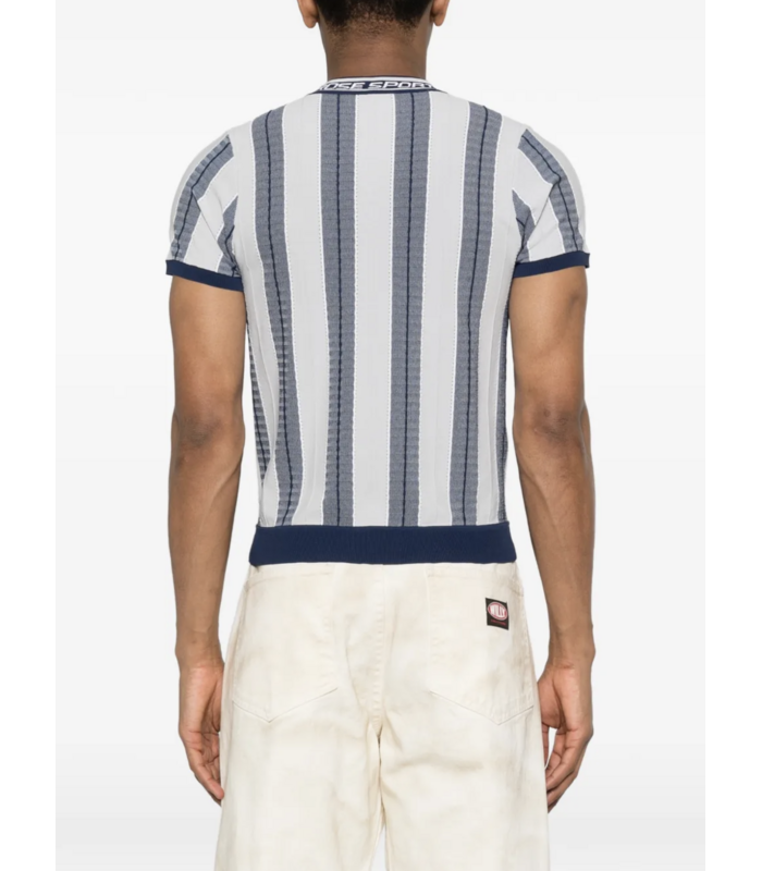 LOGO TIGHT T-SHIRT BLUE GREY