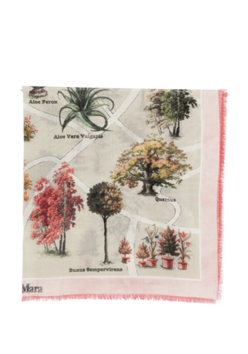 MAXMARA square scarf antique rose