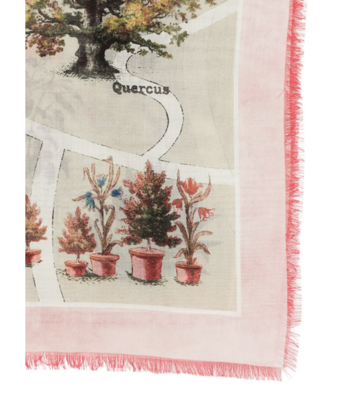 SQUARE SCARF ANTIQUE ROSE