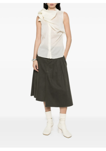 RICK OWENS senza maniche sl island shirt butter