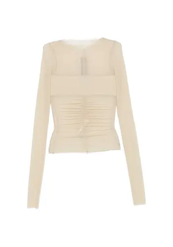 RICK OWENS t-shirt temple bandeau top sand