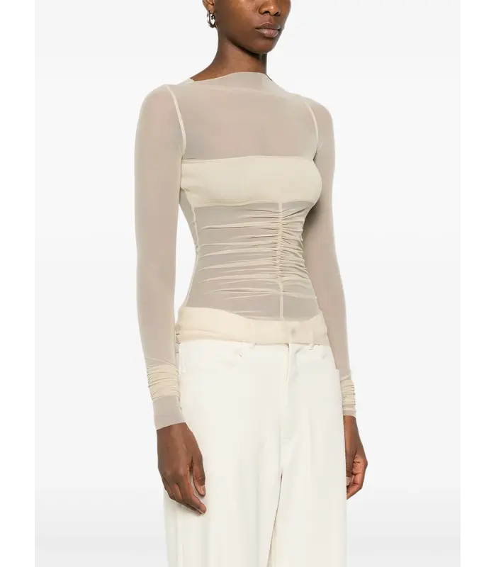 T-SHIRT TEMPLE BANDEAU TOP SAND