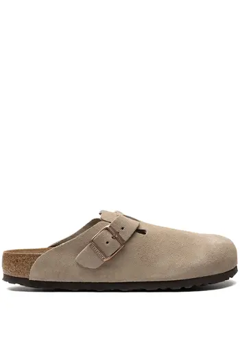 BIRKENSTOCK boston soft footbed suede leather taupe