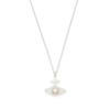 VIVIENNE WESTWOOD OLYMPIA PEARL PENDANT PLATINUM CREAMROSE
