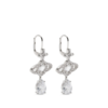VIVIENNE WESTWOOD OLYMPIA CZ DROP EARRINGS PLATINUM / WHITE