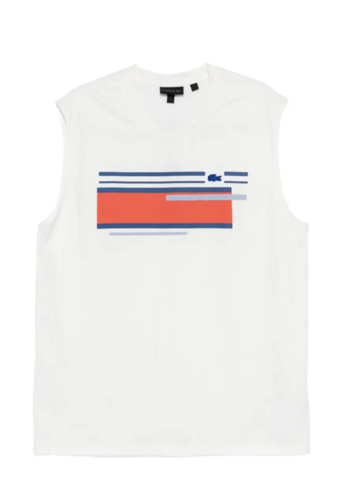 LACOSTE neutron print t-shirt farine/multico