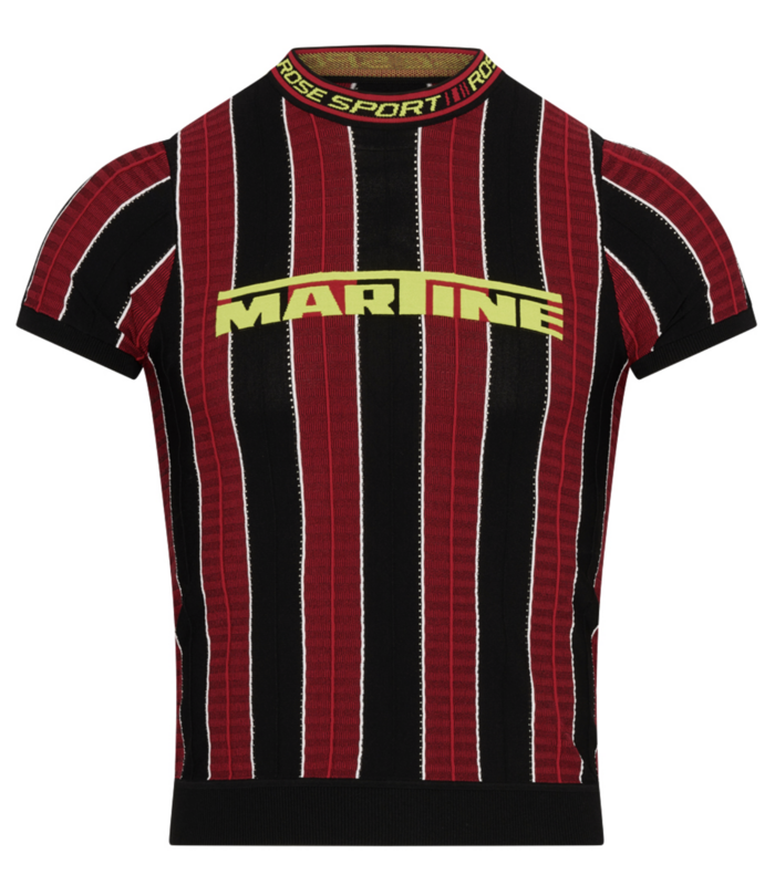 LOGO TIGHT T-SHIRT RED BLACK