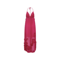 DRINA EMB DRESS FUCHSIA