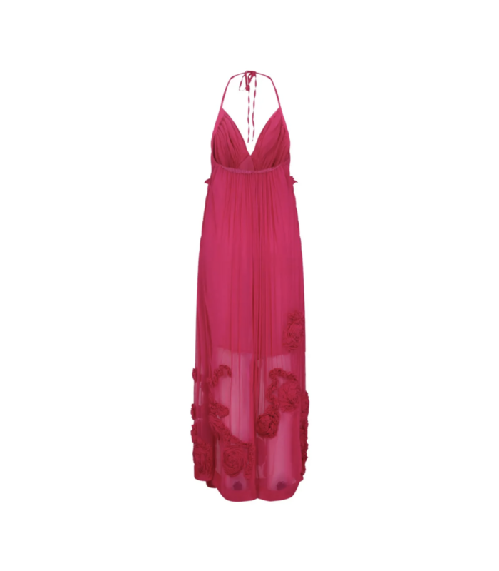 DRINA EMB DRESS FUCHSIA