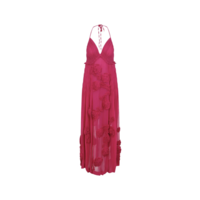 DRINA EMB DRESS FUCHSIA