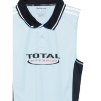 SHRUNKEN STRETCH FOOTBALL VEST BLUE LIGHT BLUE