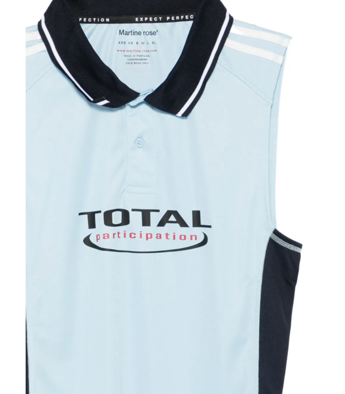 SHRUNKEN STRETCH FOOTBALL VEST BLUE LIGHT BLUE