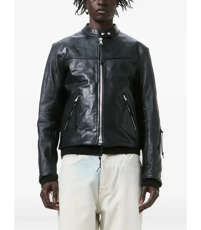 YUREI JACKET WHISKER BLACK BUFFED LAMBSKIN