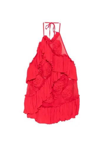 DRIES VAN NOTEN callas emb 3376 shirt red