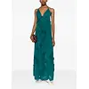 DRIES VAN NOTEN DRINA EMB 3376 DRESS PETROL