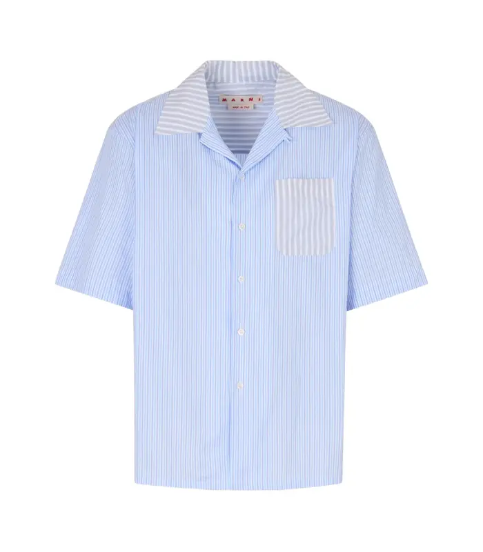 S/S SHIRT STRIPED BLUE