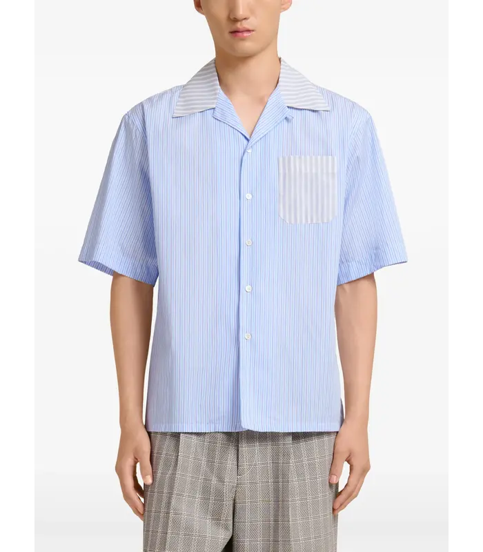 S/S SHIRT STRIPED BLUE