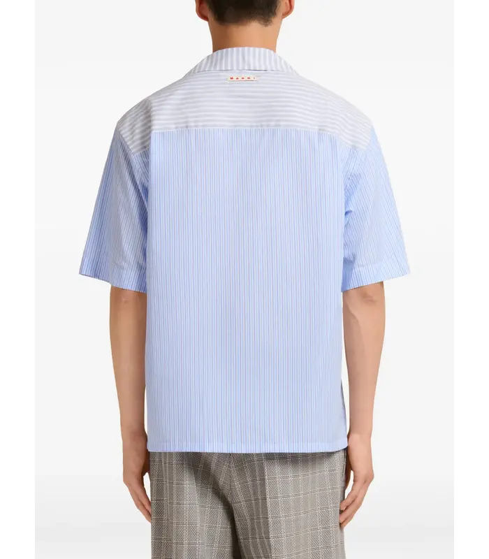 S/S SHIRT STRIPED BLUE