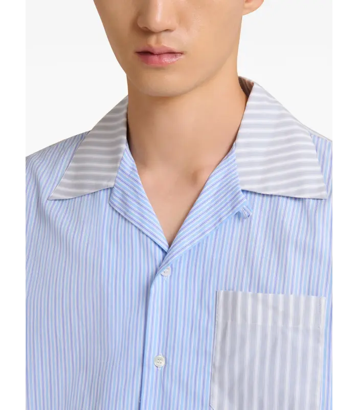 S/S SHIRT STRIPED BLUE