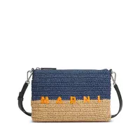 FLAT POCHETTE BLUE/BROWN