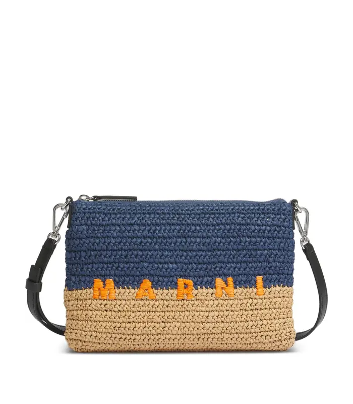 FLAT POCHETTE BLUE/BROWN