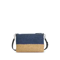 FLAT POCHETTE BLUE/BROWN