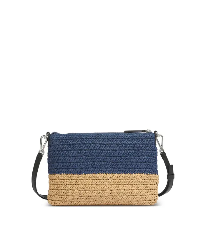 FLAT POCHETTE BLUE/BROWN